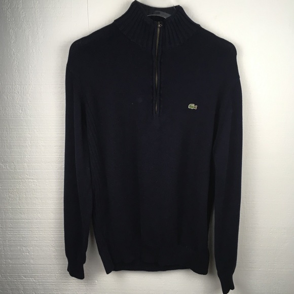 Lacoste Other - Lacoste Navy Blue 1/4 Zip Long Sleeve Sweater 5